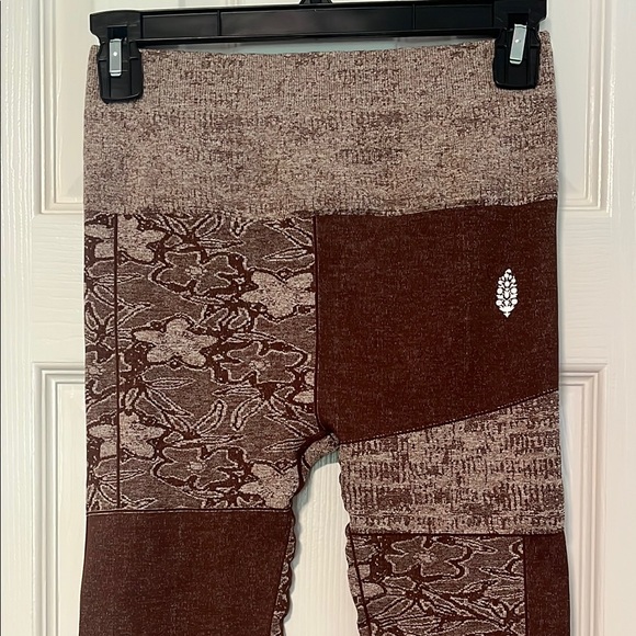 Free People Brown Patchwork Leggings - Picture 3 of 3